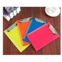 Promotional Singe A4 Folder, Orange Plastic Folder with Clip Customized Logo